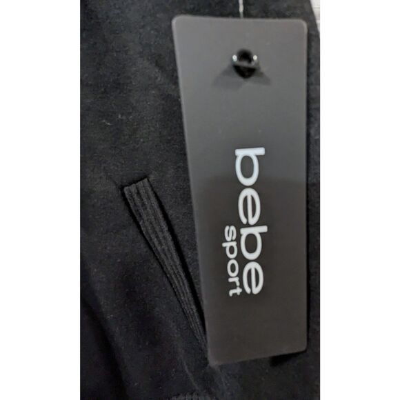 Bebe Sport Black Zip Hoodie with Rib Trim Size 1X NWT - Picture 8 of 9